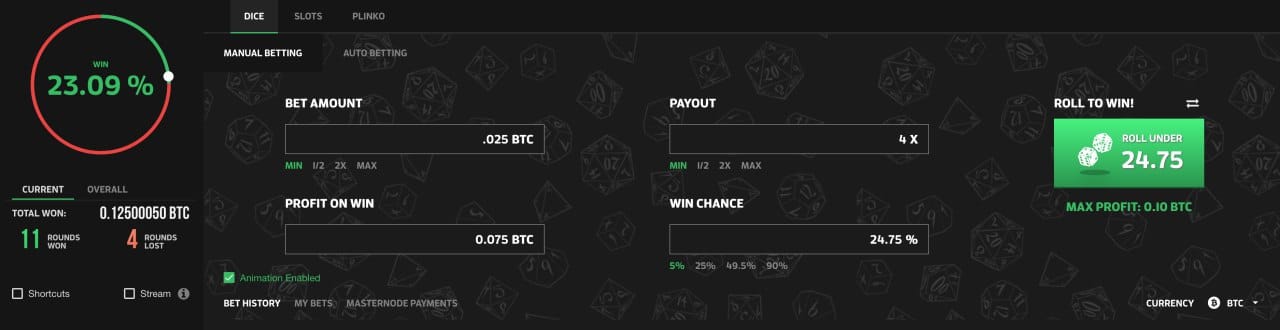  casino online mintdice former cryptocurrency pro crypto 