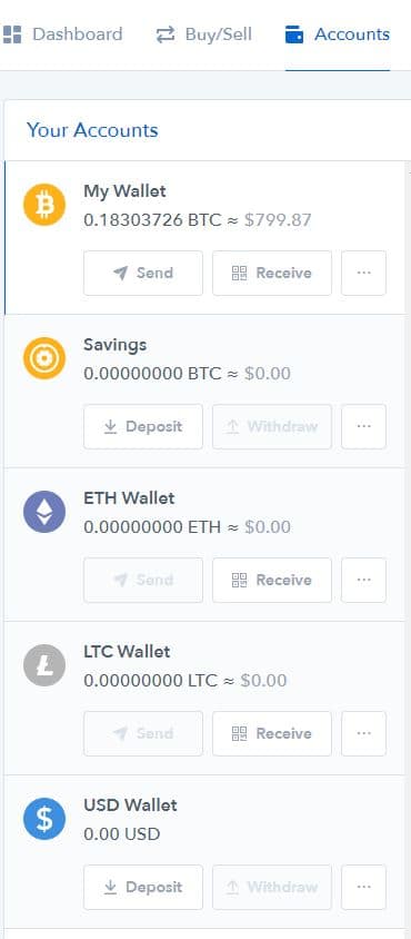 coinbase wallet accounts