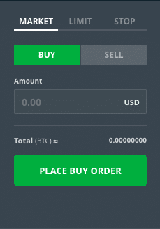 GDAX Order Form