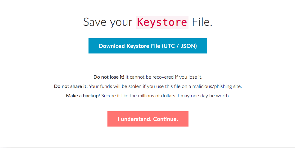 MyEtherWallet Keystore File