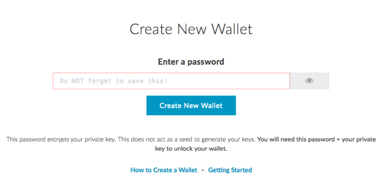 ethereum wallet forgot password