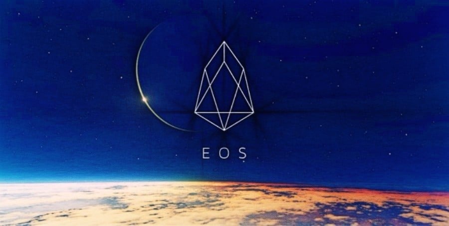 EOS logo in space