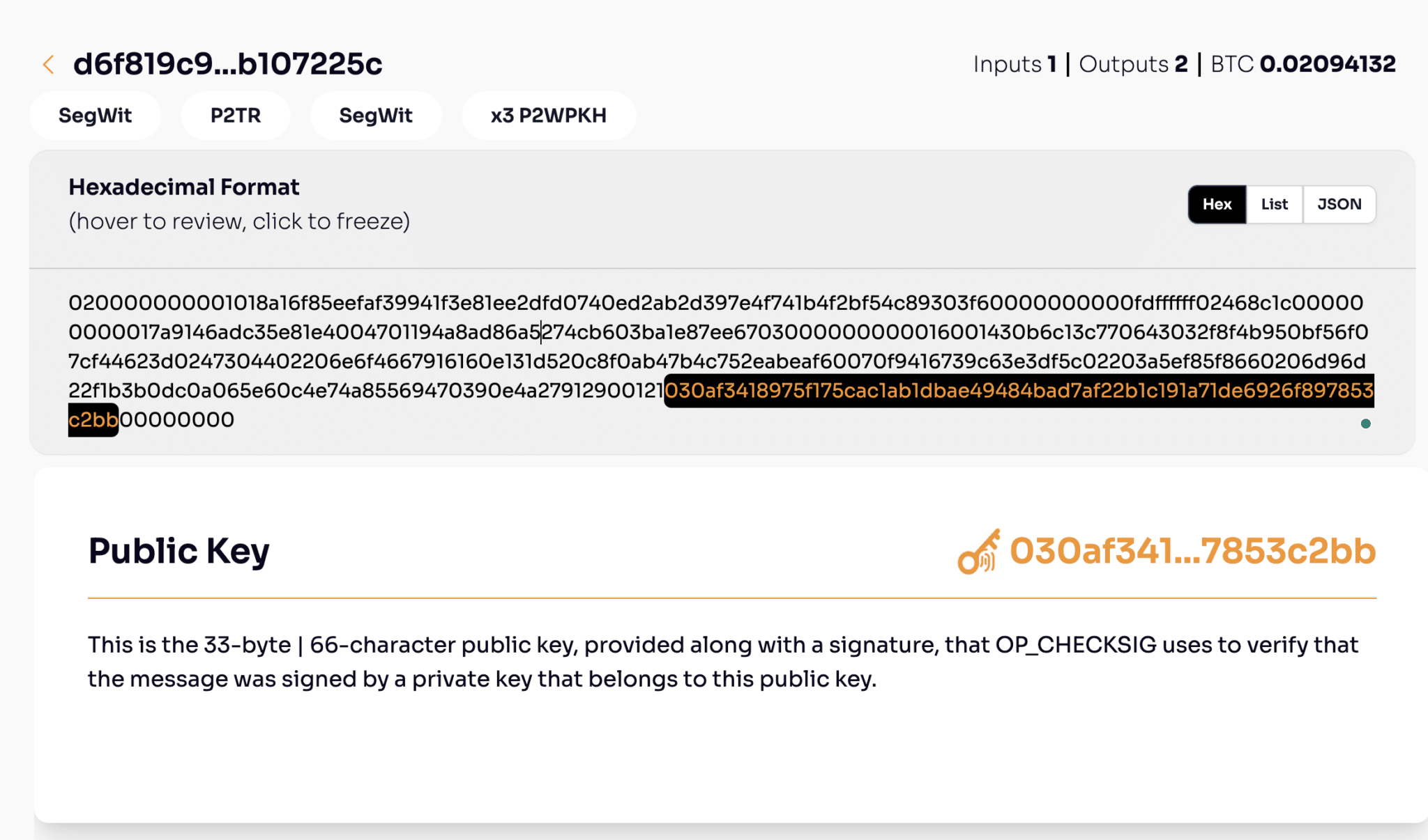 A mined RBF transaction on BitScript.