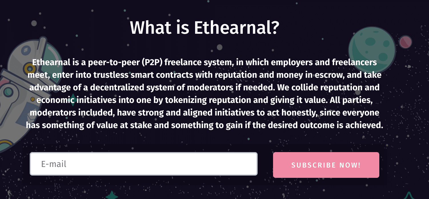 Ethearnal's homepage