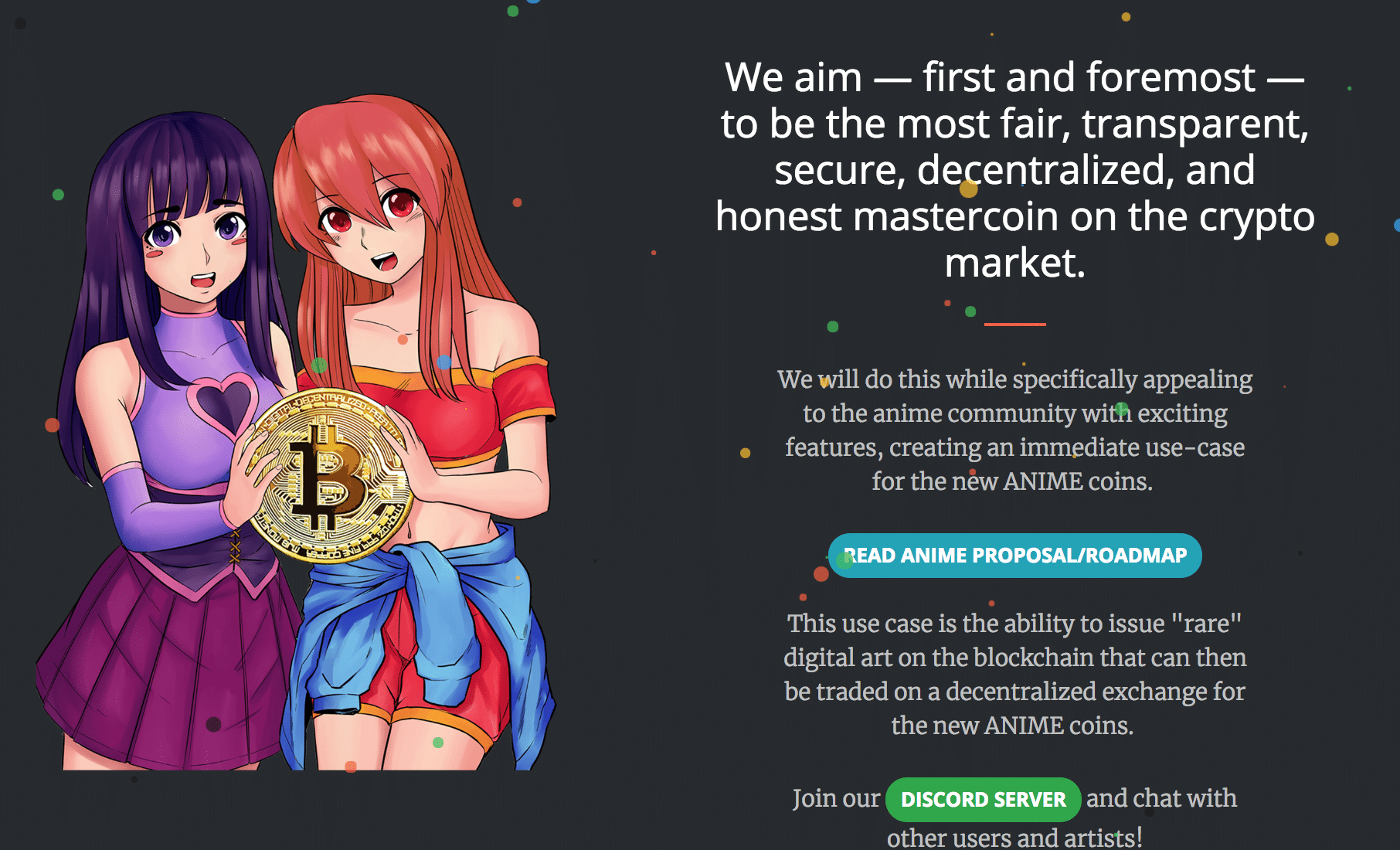 animecoin homepage