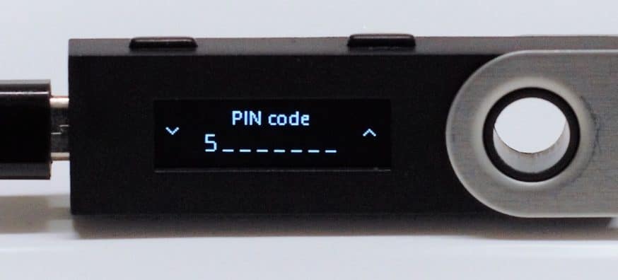 ledger nano s pin code