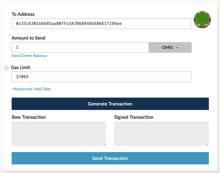 myetherwallet generated transaction