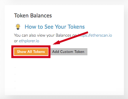 myetherwallet show all tokens