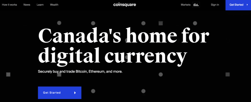 Coinsquare homepage