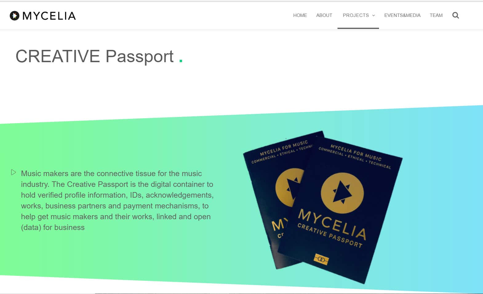 Mycelia blockchain passport