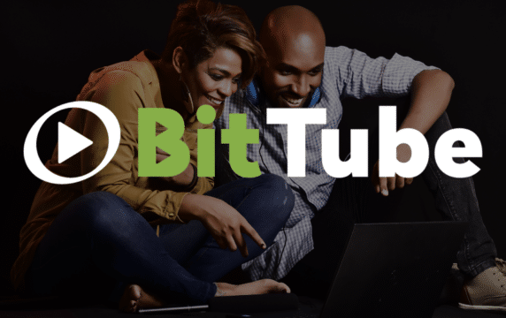 A couple watching BitTube on their laptop