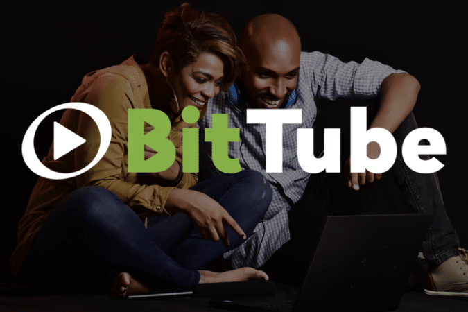 A couple watching BitTube on their laptop