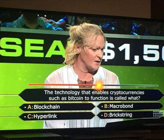 blockchain bitcoin on who wants to be a millionaire