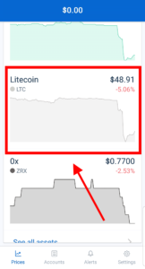 Make sure to select Litecoin as your crypto purchase