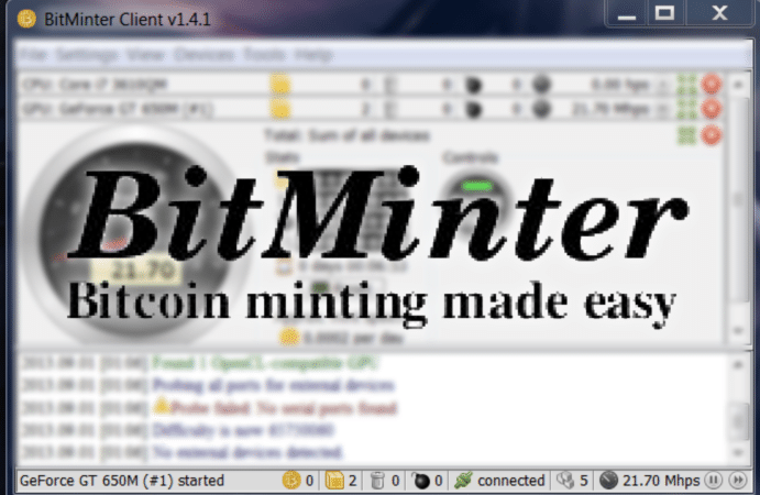 Bitminter mining
