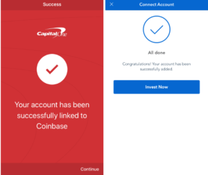 Connect your bank account to Coinbase