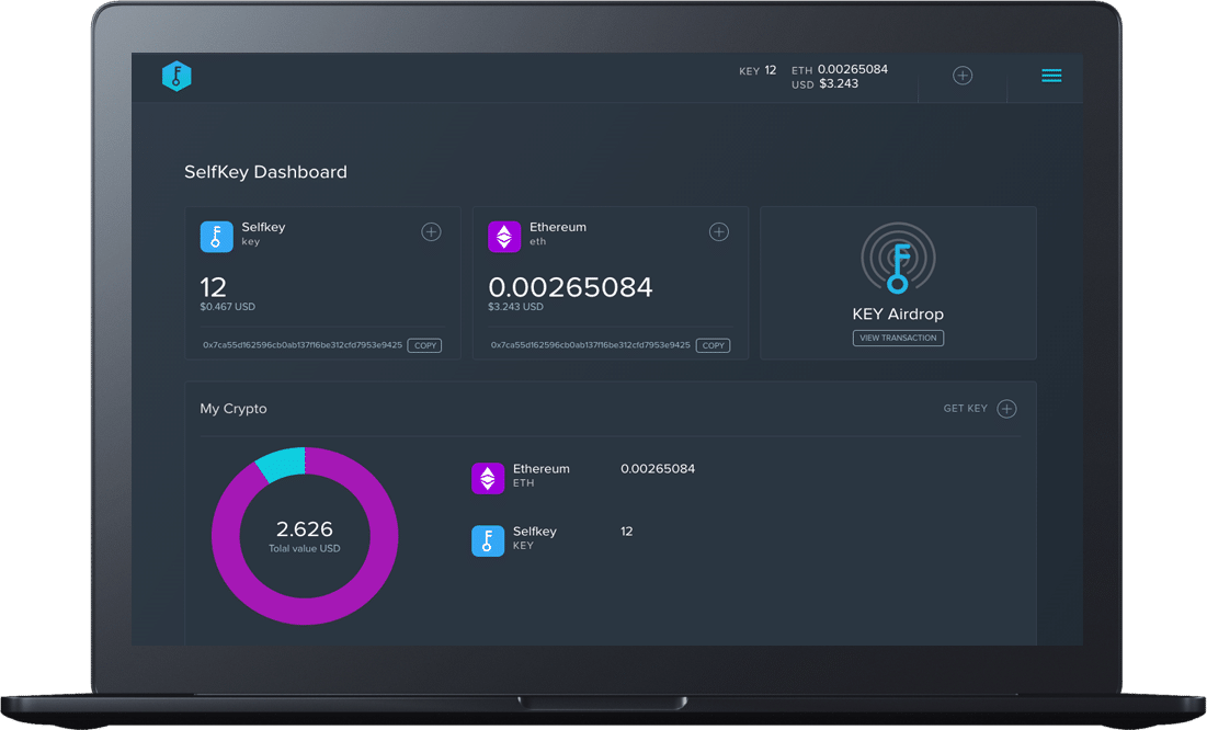The SelfKey wallet in action