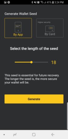 The CoolWallet S has various levels of seed protection.