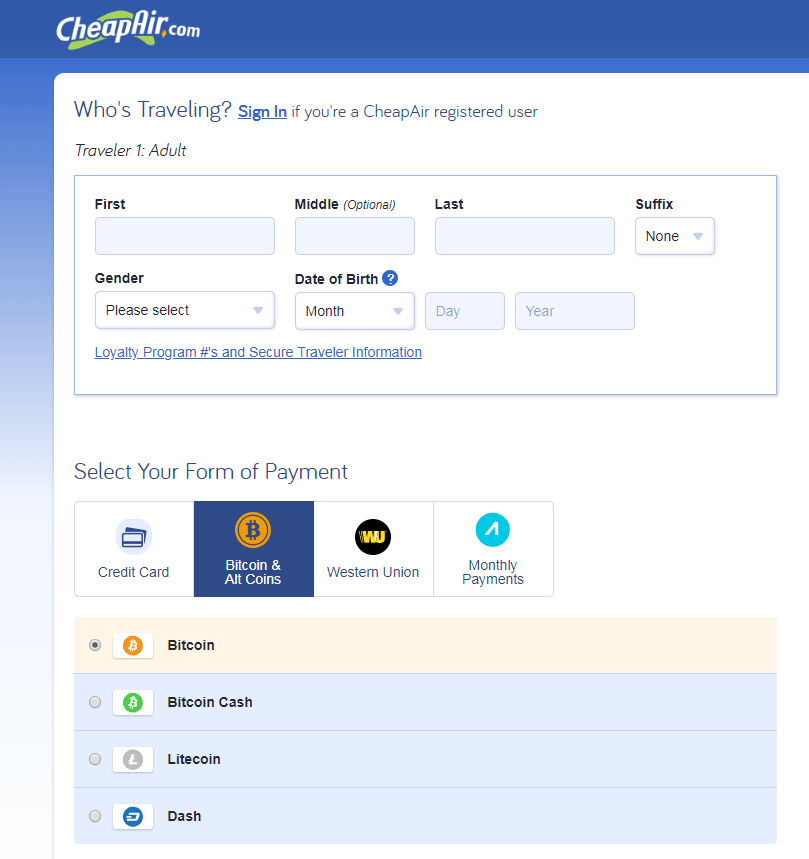 Pay with crypto for your favorite flights on CheapAir