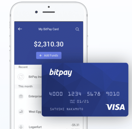 BitPay debit card and mobile app