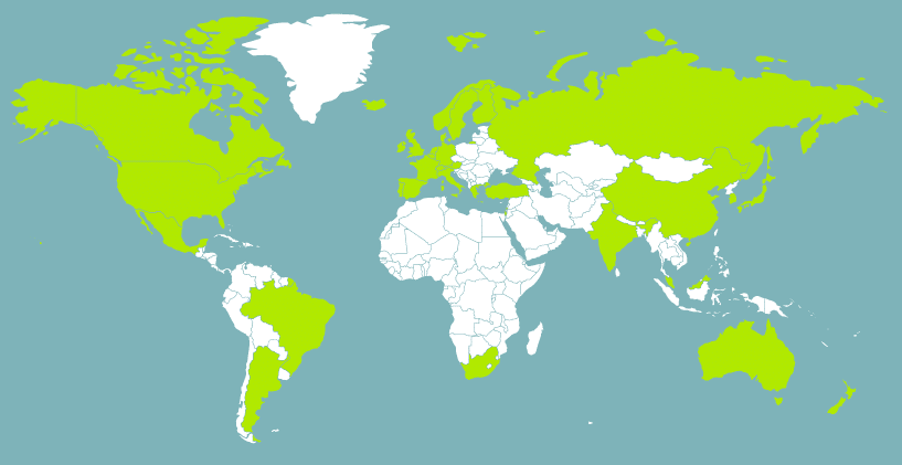 Map of Fatf countries