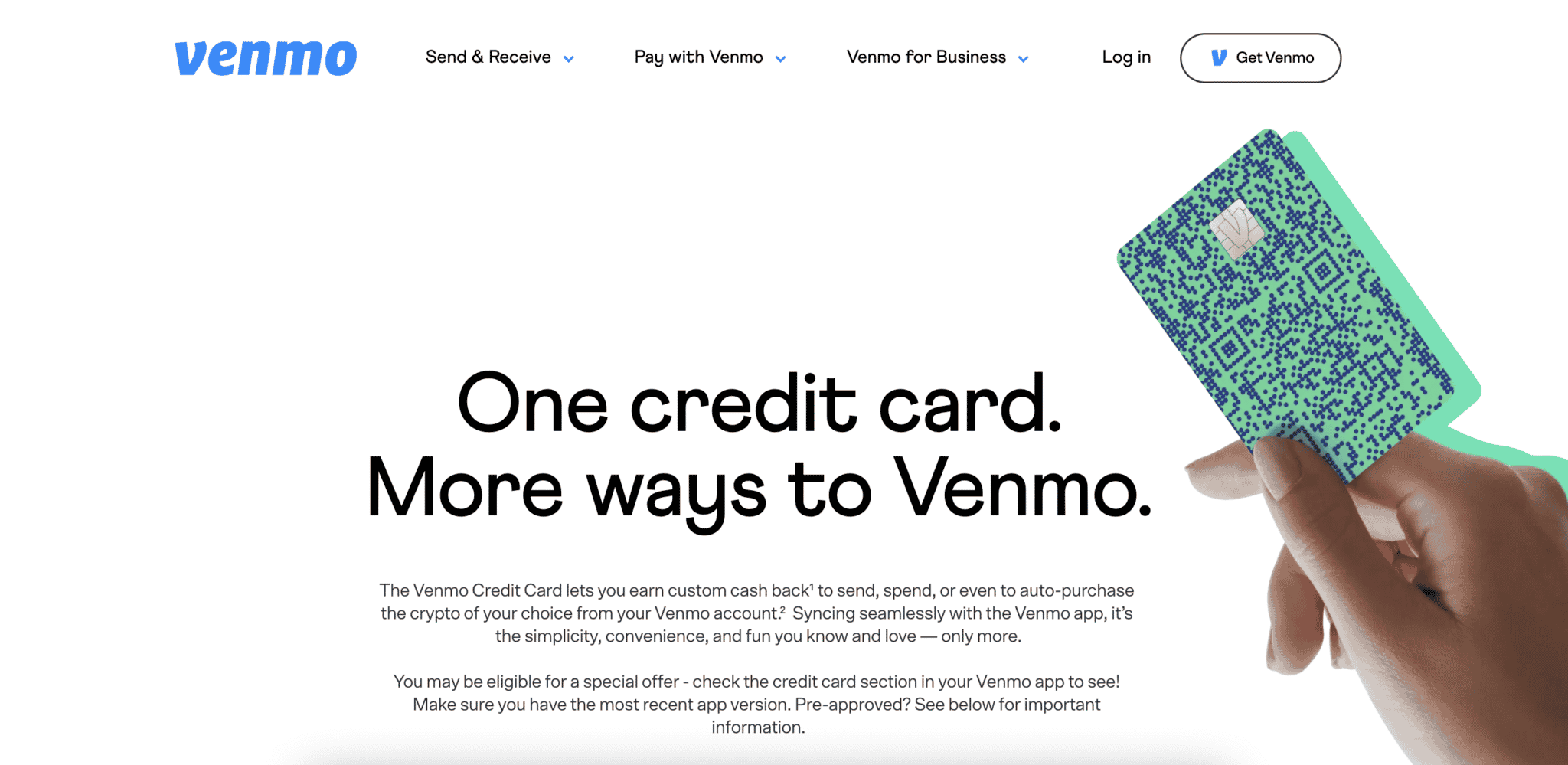 Carte de crédit Venmo