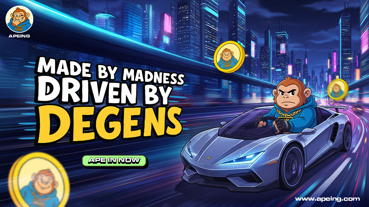 Bitcoin and Ethereum Pull Back, Creating the Perfect Window to Join the Apeing Whitelist: The Best Crypto to Watch Right Now