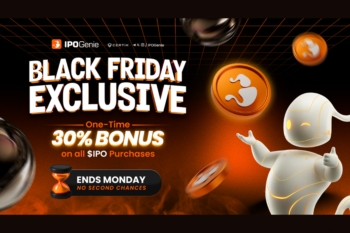 Top Crypto Presale 2025 Black Friday Event IPO Genie Adds 30% Bonus on All Buys