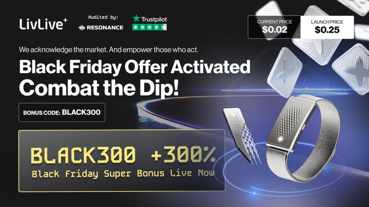 Top Crypto Presale: LivLive’s $2.13M Surge and BLACK300 Deal Make It the Hottest Buy of November