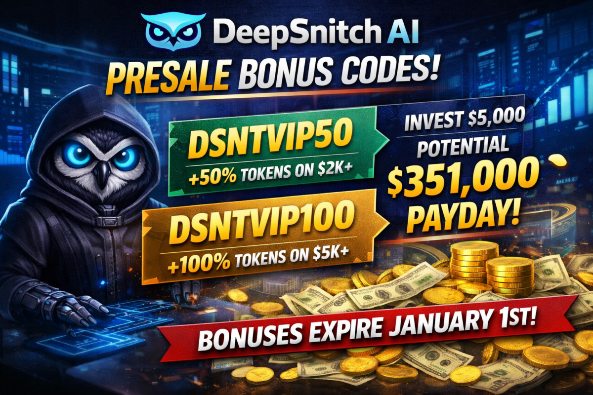 DeepSnitch AI Bonus Fuels Rally to $1M as SEC Reconsiders Blockchain Privacy and AI Surveillance