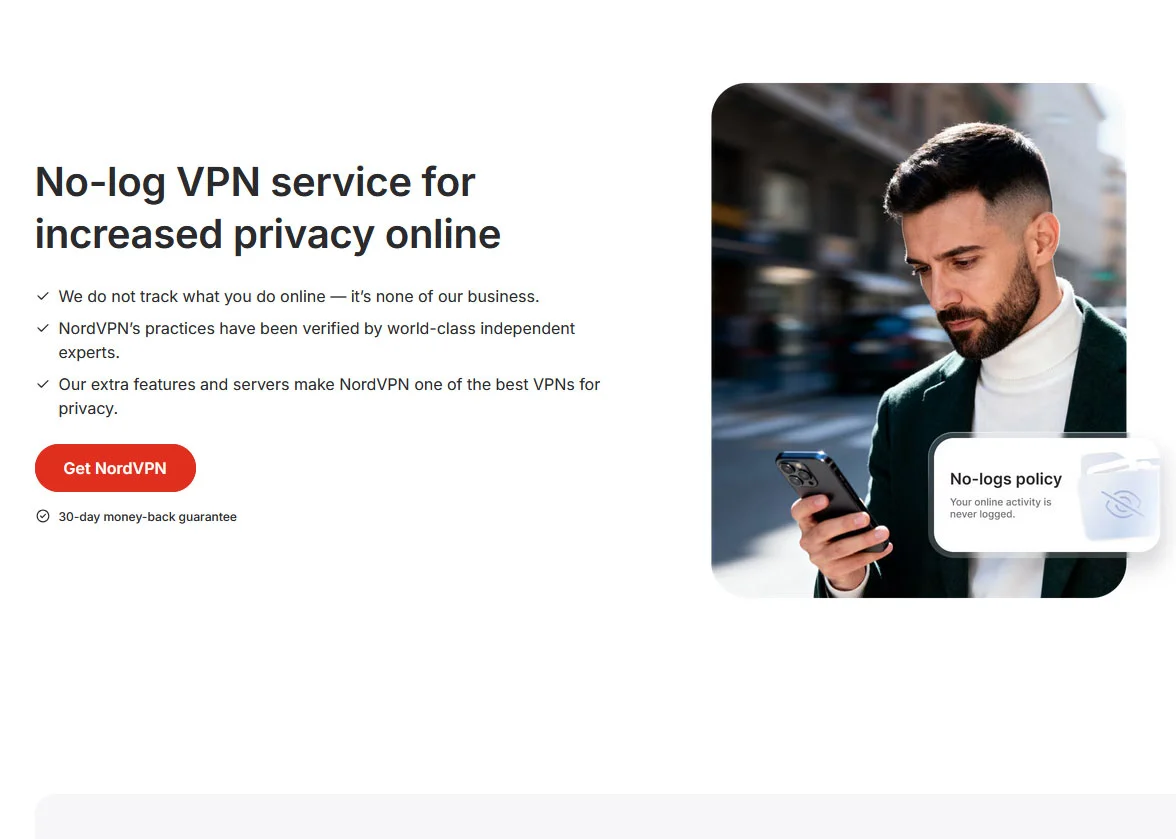 No-log VPN service for increased privacy online