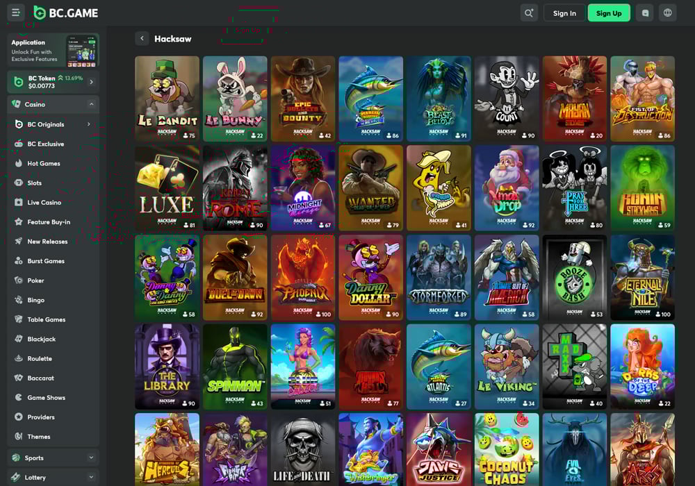 Hacksaw Gaming at BC Game