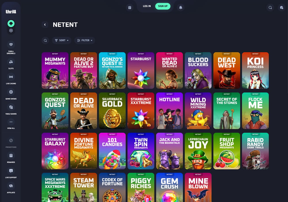 NetEnt at Thrill
