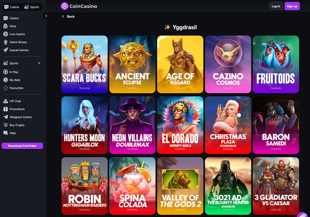Yggdrasil At CoinCasino